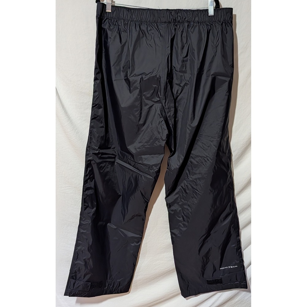 Columbia Omni-Tech Rain Pants Black XL Waterproof Packable Outdoor Hiking Men's - Picture 2 of 6